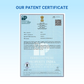 SkinEasi patent certificate from the Government of India Intellectual Property India.